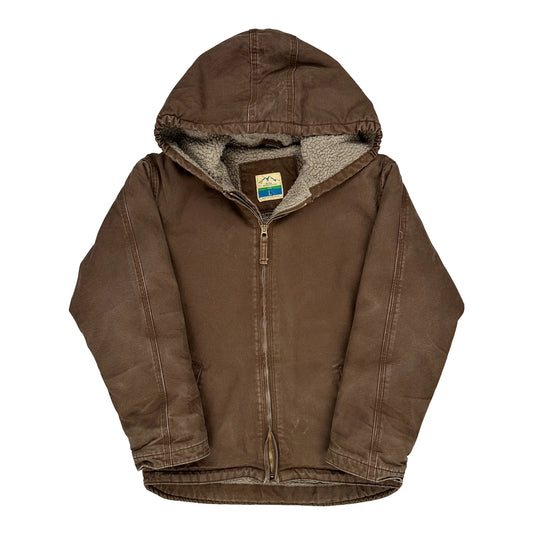 Age 12-14 Blue Mountain Jacket - Large Brown Cotton