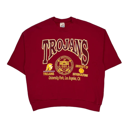 University Of Southern California Trojans Jerzees College Sweatshirt - XL Red Cotton