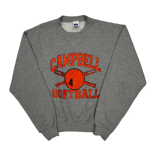Campbell Softball Russell Athletic College Sweatshirt - Medium Grey Cotton