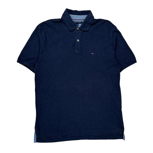 Vintage Tommy Hilfiger Polo Shirt - Large Navy Cotton