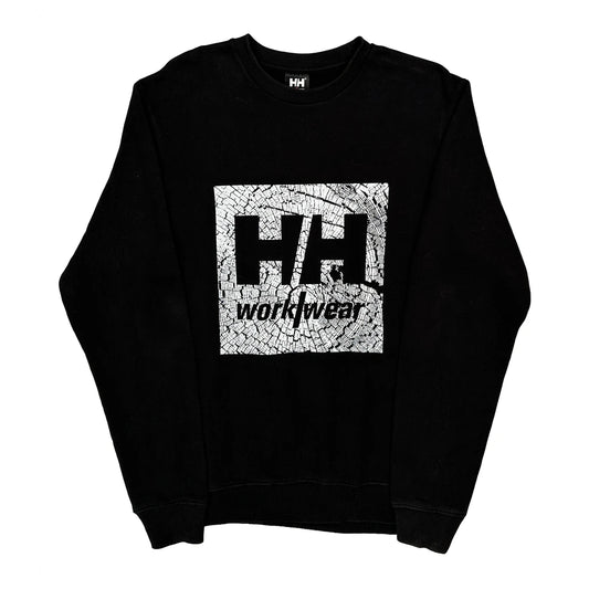 Helly Hansen Graphic Sweatshirt - Large Black Cotton