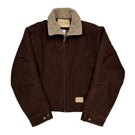 Field N Forest Sherpa Lined Workwear Jacket - Medium Brown Cotton