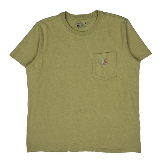 Carhartt T-Shirt - Large Green Cotton