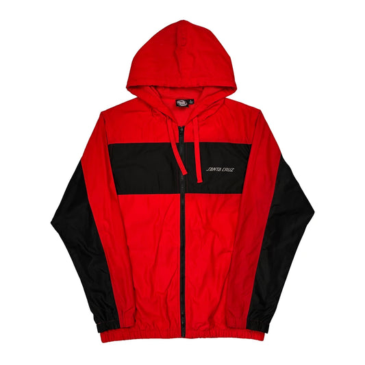 Santa Cruz Spellout Windbreaker - Large Red Polyester