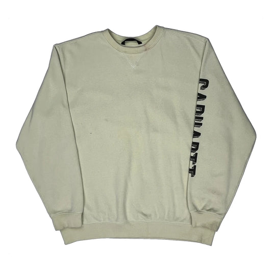 Carhartt Spellout Sweatshirt - XL Cream Cotton