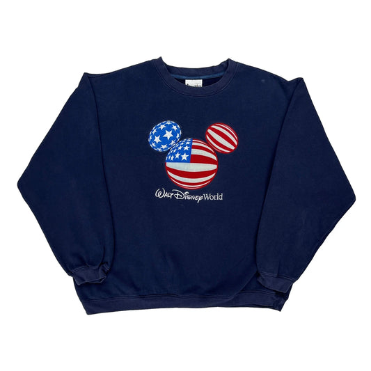 Walt Disney World Disney Sweatshirt - XL Navy Cotton Blend
