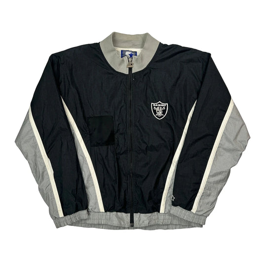 Raiders Starter Windbreaker - Large Black Nylon