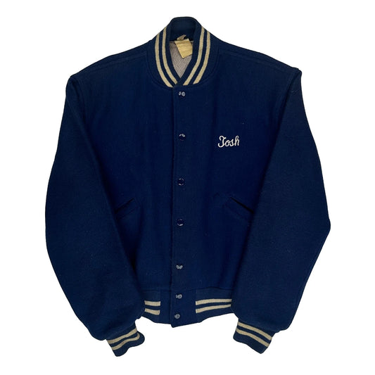 Hubie'S Bar Unbranded College Varsity Jacket - Medium Blue Wool