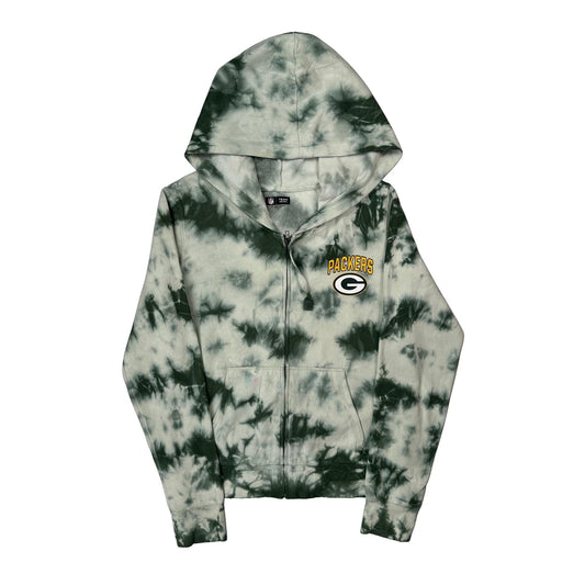 Vintage Packers Nfl Tie-Dye Hoodie - Medium Green Cotton