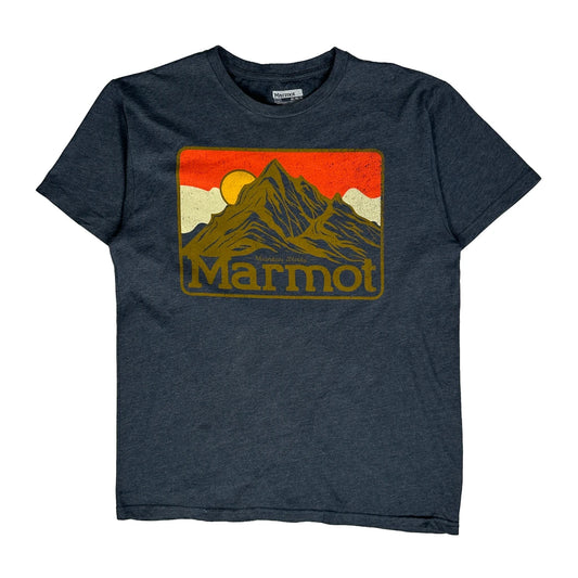 Mountain Design Marmot Graphic T-Shirt - Medium Grey Cotton Blend