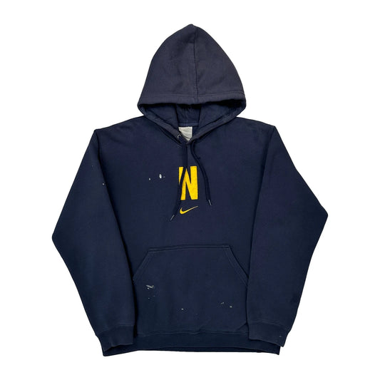Made In Canada Nike College Hoodie - Medium Navy Cotton