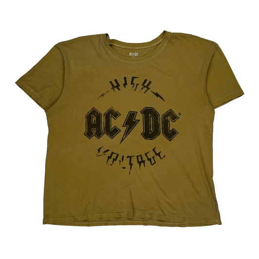 Vintage Ac/Dc Band T-Shirt - Large Brown Cotton