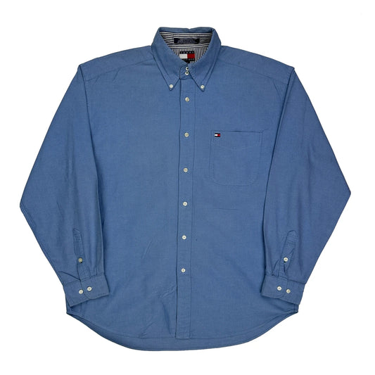Tommy Hilfiger Shirt - Large Blue Cotton