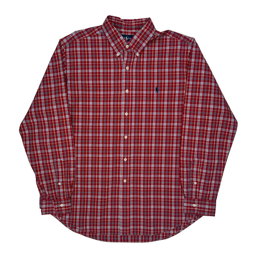 Ralph Lauren Checked Shirt - XL Red Cotton