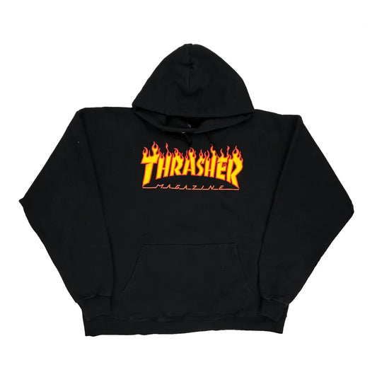 Skateboarding Thrasher Hoodie - Large Black Cotton