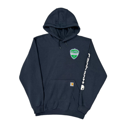 Vintage Alaska Pioneers Carhartt Graphic Hoodie - Medium Navy Cotton