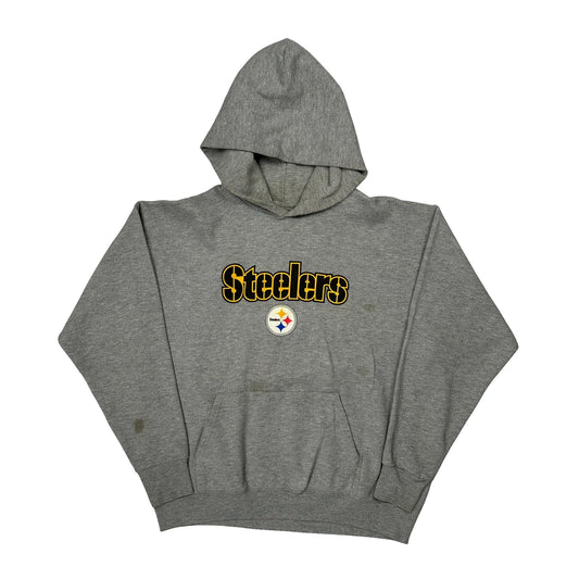 Steelers Nfl Hoodie - XL Grey Cotton