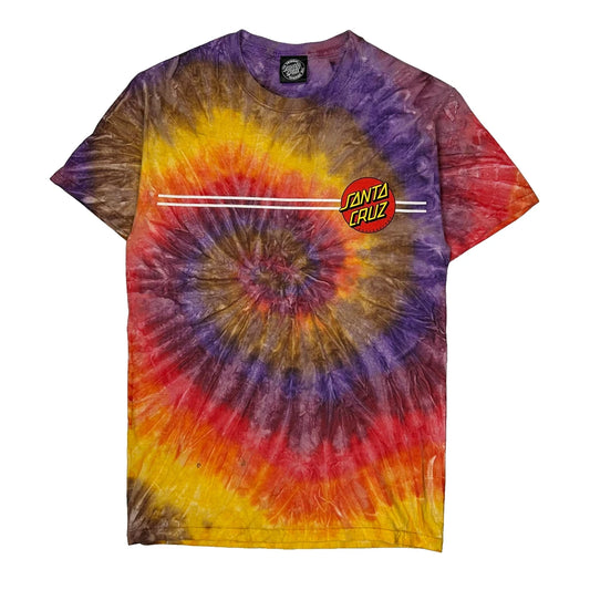 Vintage Santa Cruz Tie-Dye T-Shirt - Small Multicoloured Cotton
