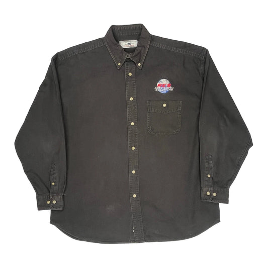 Vintage Lee Denim Shirt - Large Black Cotton