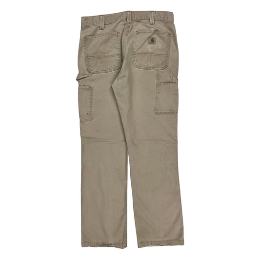 Vintage Carhartt Carpenter Trousers - 32W 31L Beige Cotton