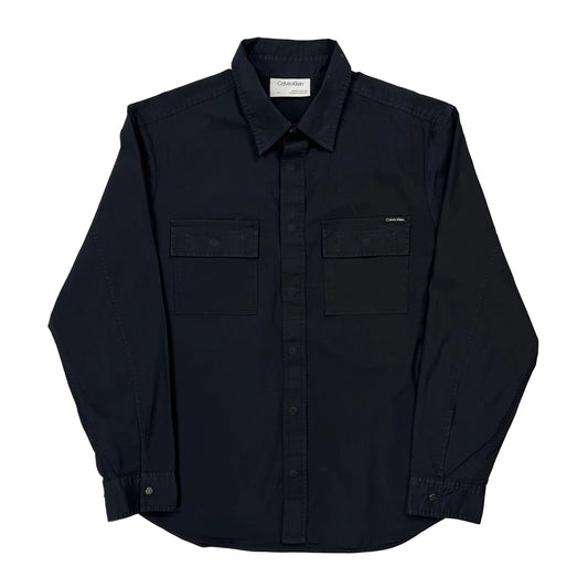 Vintage Calvin Klein Shirt - Large Black Cotton