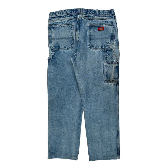 Dickies Double Knee Carpenter Jeans - 36W 30L Blue Denim