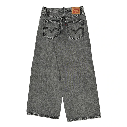 Levis Wide Leg Jeans - 27W UK 8 Grey Denim