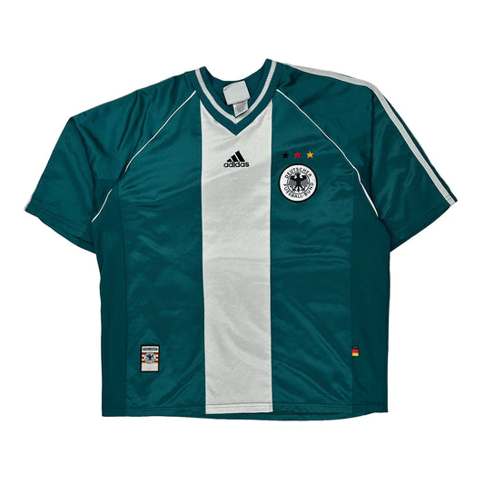 Deutsche Fußball-Bund Adidas 1998-00 Away Football Shirt - XL Green Polyester