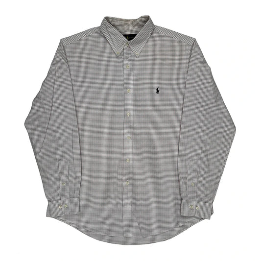 Ralph Lauren Checked Shirt - Large White Cotton