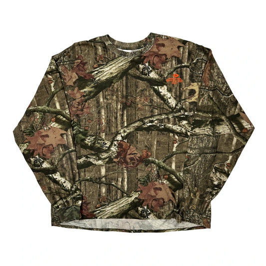 Mossy Oak Camo Long Sleeve T-Shirt - 2XL Camo Cotton
