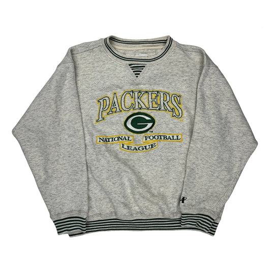 Packers Logo Athletic Football Sweatshirt - XL Grey Cotton Blend