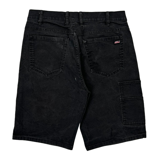 Dickies Baggy Denim Shorts - 30W 11L Black Cotton