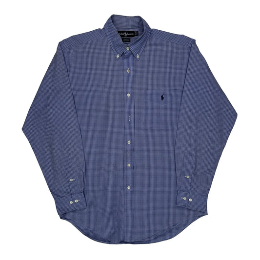 Vintage Ralph Lauren Checked Shirt - Medium Blue Cotton