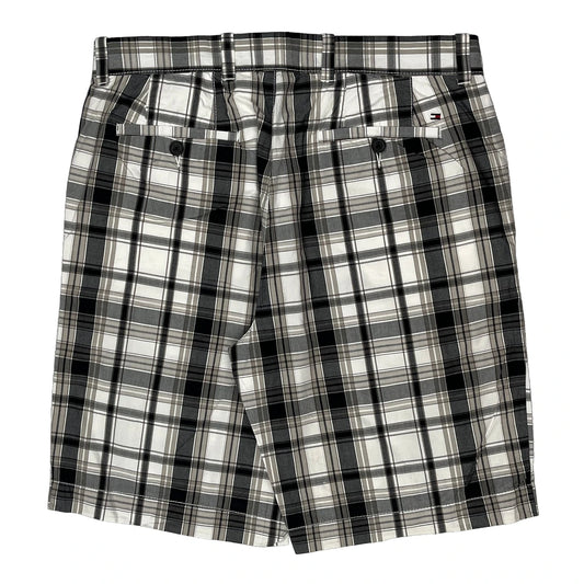 Tommy Hilfiger Checked Shorts - 34W 9L Black & White Cotton
