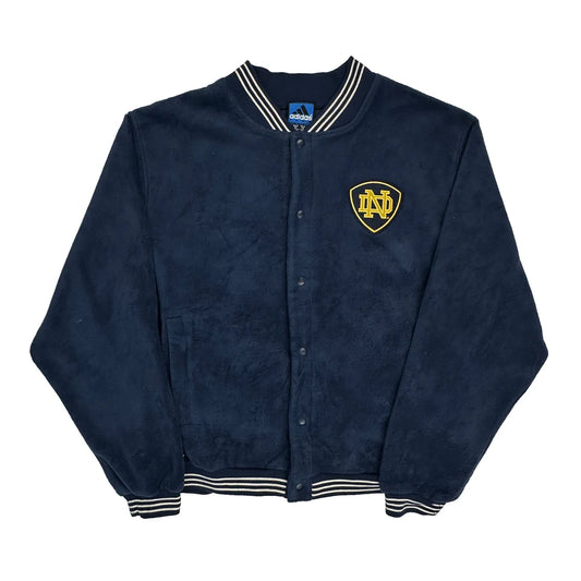 Notre Dame Adidas Fleece Varsity Jacket - XL Navy Polyester