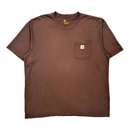 Carhartt T-Shirt - 2XL Brown Cotton