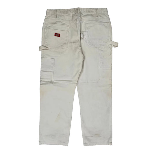 Vintage Dickies Double Knee Carpenter Trousers - 36W 30L White Cotton