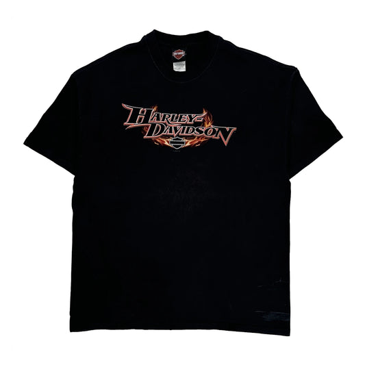 Baton Rouge Louisiana Harley Davidson Graphic T-Shirt - 2XL Black Cotton