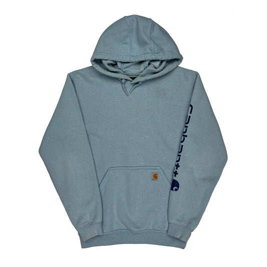 Vintage Carhartt Hoodie - Small Blue Cotton