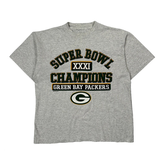 Green Bay Packers Nfl T-Shirt - Large Grey Cotton