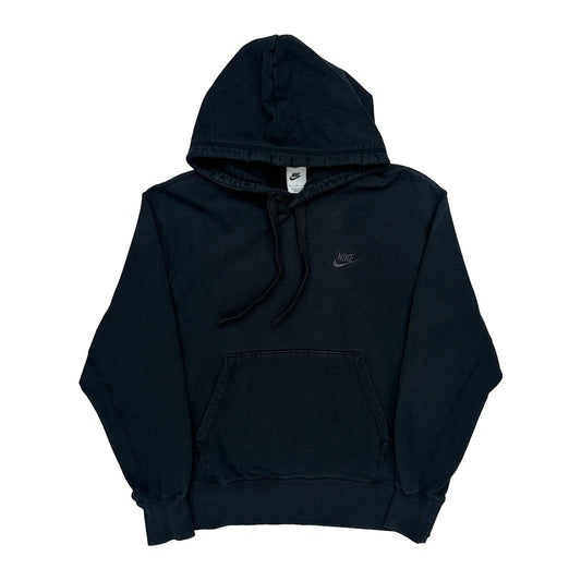 Vintage Nike Hoodie - Medium Black Cotton