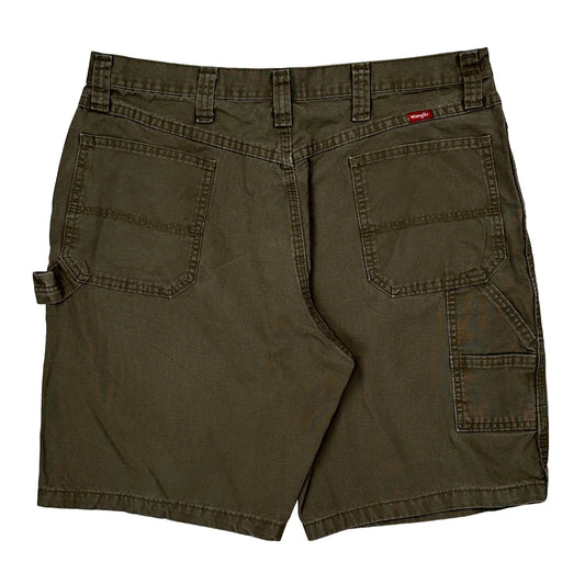 Wrangler Carpenter Shorts - 36W 9L Brown Cotton