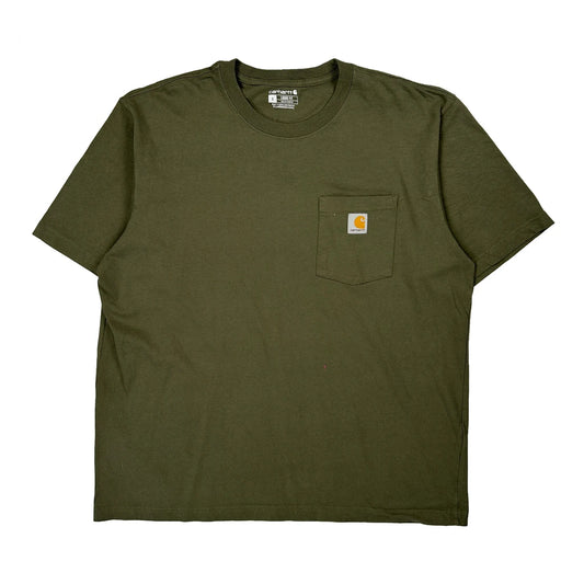 Vintage Carhartt T-Shirt - Large Green Cotton