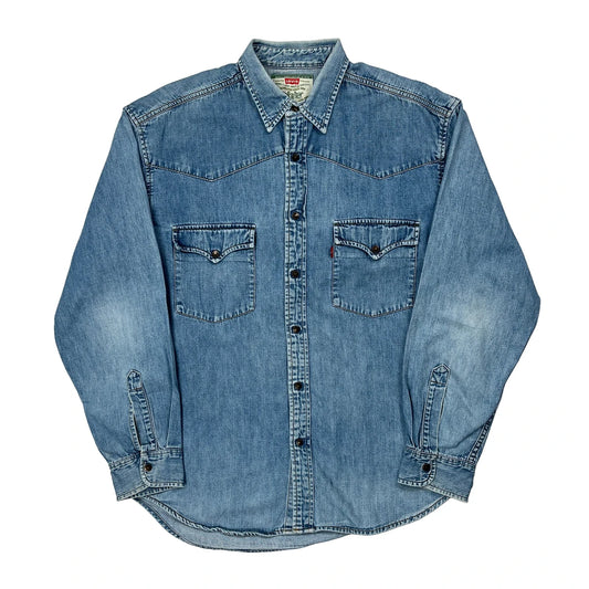 Vintage Levis Denim Shirt - Large Blue Denim
