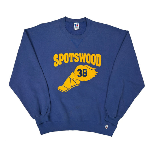 Spotswood 38 Russell Athletic College Sweatshirt - XL Blue Cotton