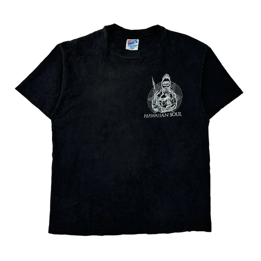 Hawaiian Soul Hanes Single Stitch T-Shirt - Large Black Cotton