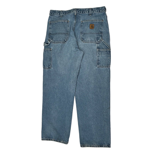 Carhartt Carpenter Jeans - 34W 32L Blue Cotton