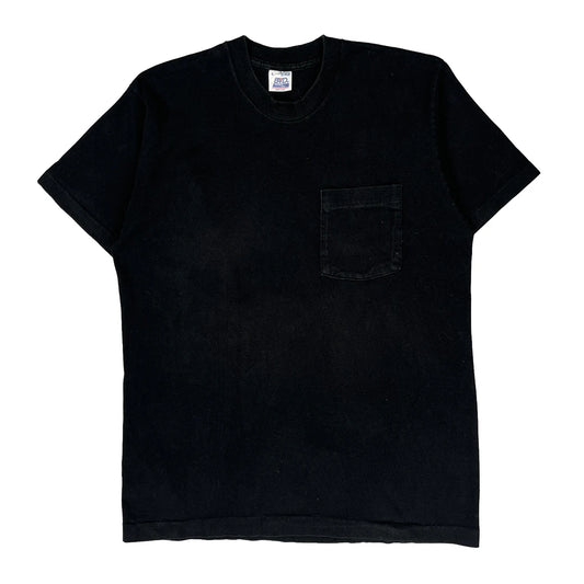 Vintage Blank Bvd Single Stitch T-Shirt - Large Black Cotton