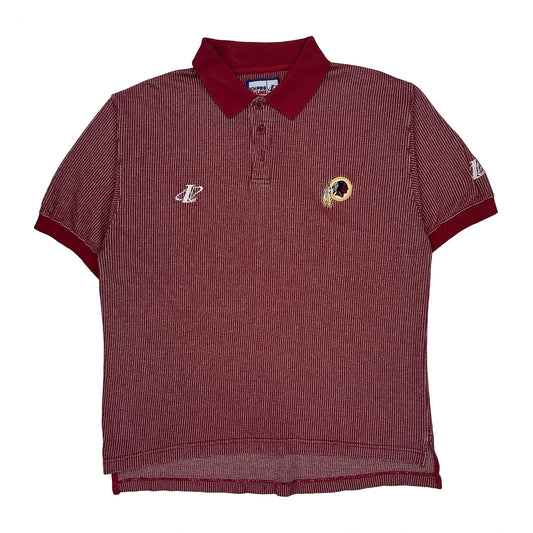Washington Redskins N.F.L. Pro Line Striped Polo Shirt - Large Burgundy Cotton