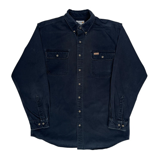 Carhartt Tall Shirt - Large Navy Cotton